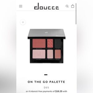 Doucce On-the-Go Palette with Pink and Black Shades